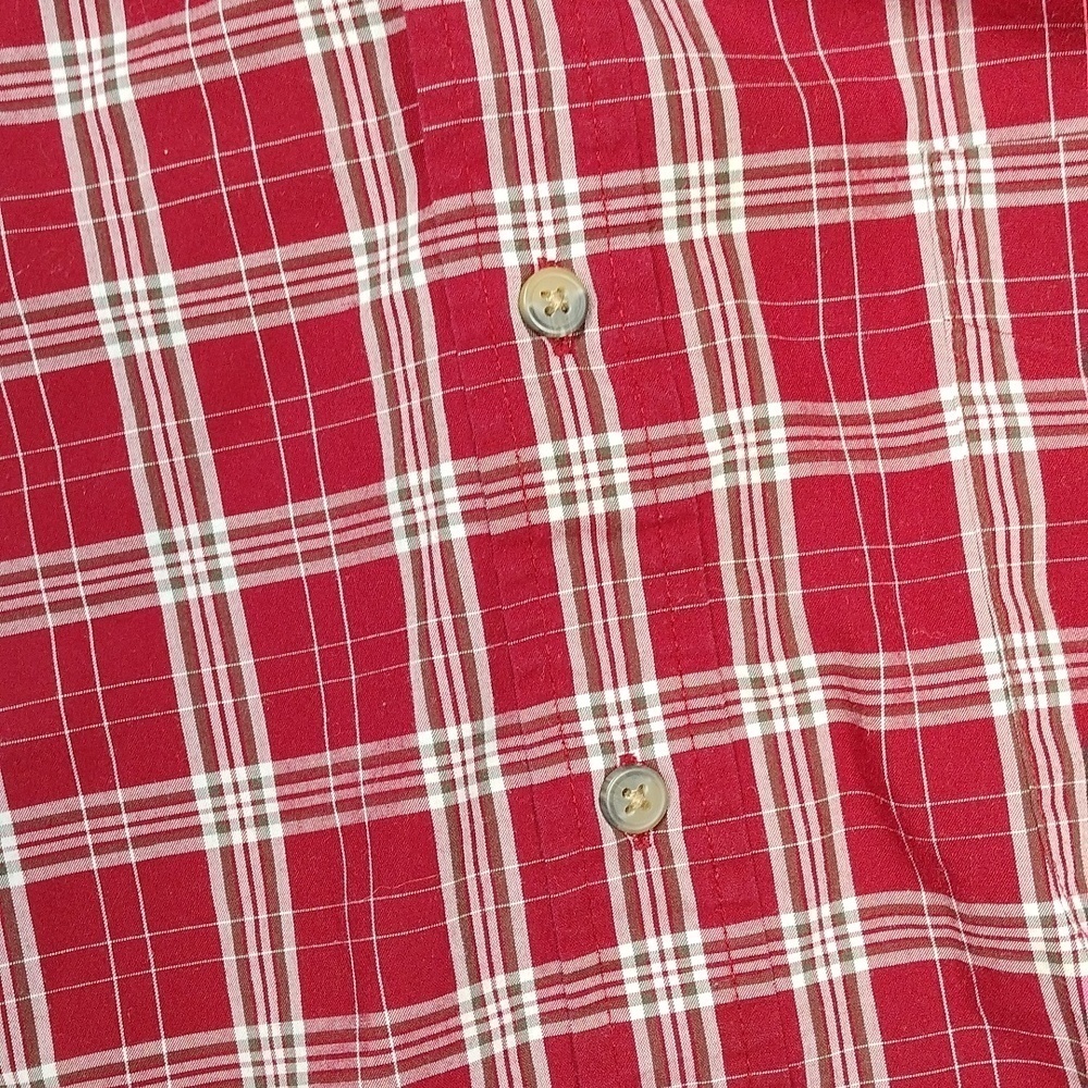 Harbor Bay Red and White Casual Button Down Men's Shirt Size 5XLT - Picture 3 of 12